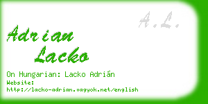 adrian lacko business card